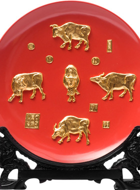 新中式金箔客厅摆件寓意好的礼物