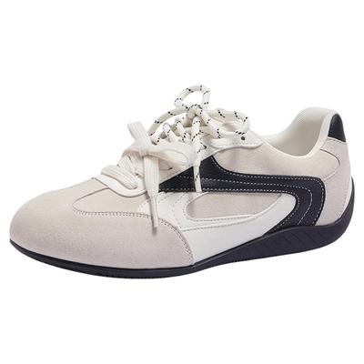 骆驼飞驰新品复古薄底时尚赛车绒面德训鞋