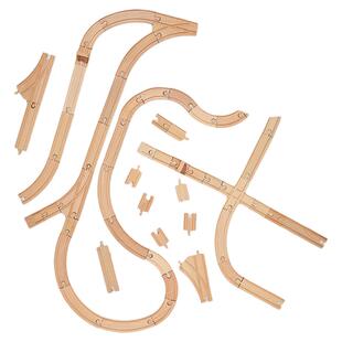 小火车玩具轨道车女孩木质积木配件电动磁力儿童火车轨道益智拼图