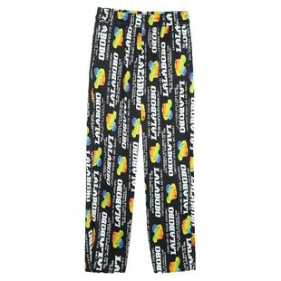 【设计师潮牌】LALABOBO2023夏新款彩虹满印阔腿宽松直筒裤子