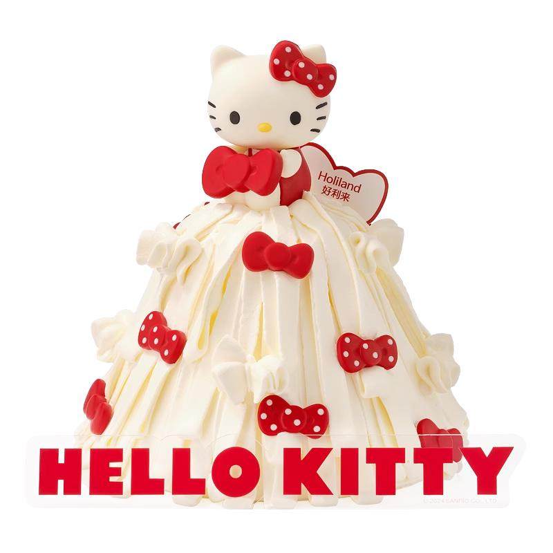 好利来Hello Kitty限定生日蛋糕-蝴蝶结公主-动物奶油同城配送