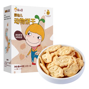 【新品】窝小芽动物造型小饼干零食磨牙可爱婴幼儿童饼干*1盒