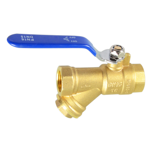 地暖Y型过滤器球阀4分带过滤网阀门6分1/1.2/1.5/2寸中央空调开关