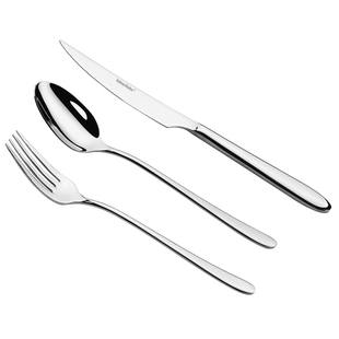 欧式西餐刀叉套装家用高档餐具304不锈钢切牛排刀叉勺儿童三件套