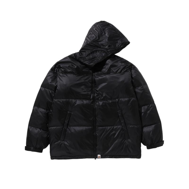 刺绣光面宽松连帽羽绒服BAPE