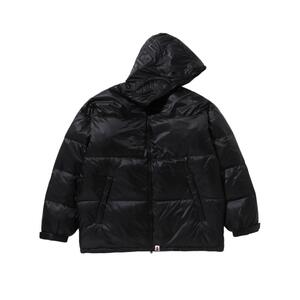 刺绣光面宽松连帽羽绒服BAPE