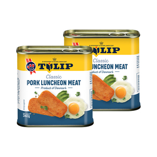 Tulip郁金香丹麦进口猪肉午餐肉罐头340g*2罐 早餐三明治方便面