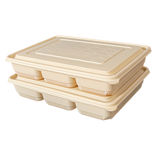 饺子盒一次性12格可降解淀粉餐盒环保加厚高档食品级冷冻专用分格
