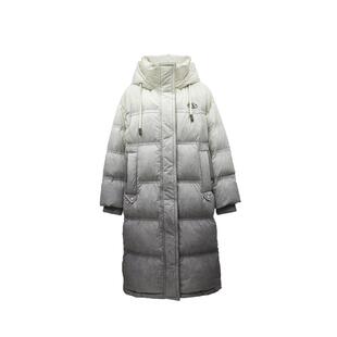 绫致ONLY2024冬季新款90白鸭绒摩登复古渐变长款羽绒服女时尚