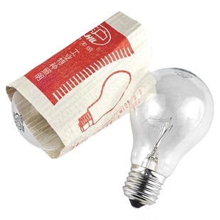 沪字牌老式钨丝灯泡工业特种灯泡白炽灯泡e27螺口普通电灯泡220V