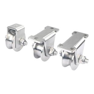 不锈钢轨道轮平移门v型u型工字型定滑轮钢丝绳导线起重固定式滑轮