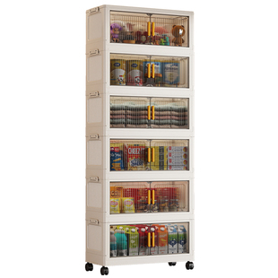 免安装收纳柜塑料多层置物柜家用宝宝儿童折叠衣柜零食柜子储物柜