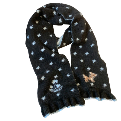 韩系小鹿双面针织围巾女生冬高级