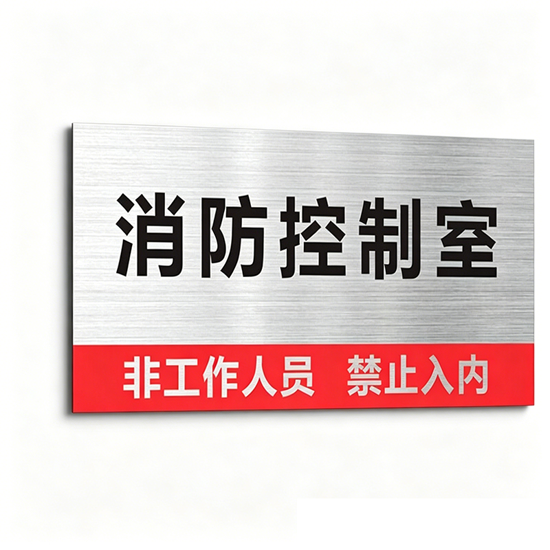 【不锈钢】消防控制室标识牌
