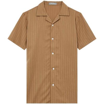 报喜鸟夏季短袖衬衫古巴领