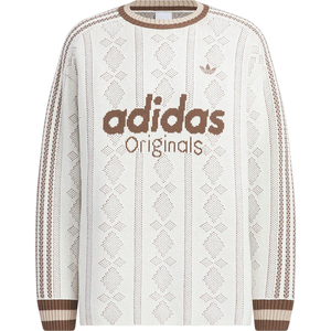 Adidas/阿迪达斯正品三叶草男女休闲针织提花条纹套头衫KS5956