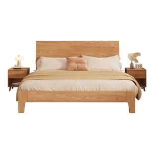 全实木床橡木简约1.5米家用主卧实木双人床1米8高端大气1.2小户型