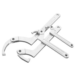 活动月牙型扳手万用锁紧螺母避震调节工具勾头水表油缸圆螺母扳手