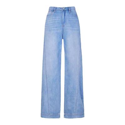 婉甸幻蓝色牛仔长裤夏季新品直筒拖地裤复古风1232X02SX1DS