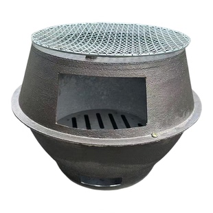 铸铁柴火炉农村烧木柴灶户外便携木炭炉户外取暖炉烤火盆野炊灶具