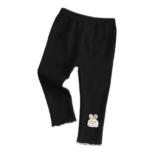 童装女小童裤子春秋装新款宝宝洋气打底裤小女孩外穿百搭开档长裤