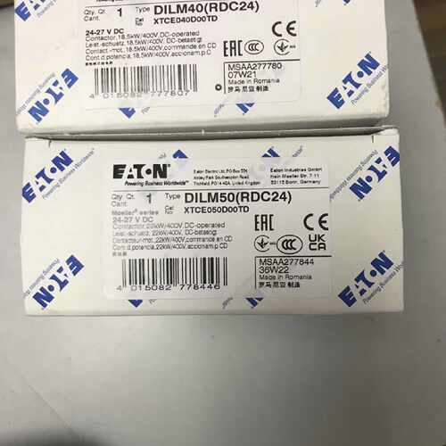 议价全新伊顿金钟穆勒原装进口直流接触器 EATON DILM40 RDC24实