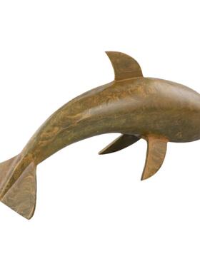 深海波纹小海豚桌面雕像摆件