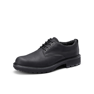 ECCO爱步防水工装鞋男 秋冬厚底内增高德比皮鞋 都市奥斯陆550234