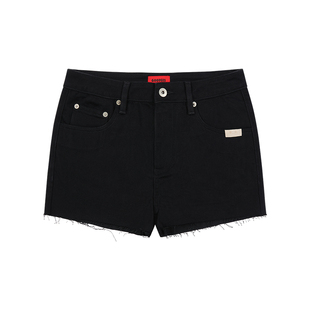 GOODBAI GOODEES 刺绣logo毛边短裤