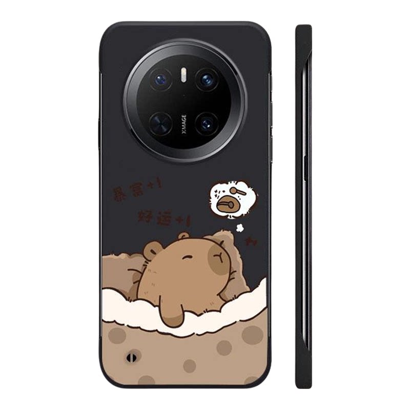 适用于华为MATE80PROMAX手机壳暴富好运70卡皮巴拉60PRO+超薄MATE40无边框50RS不顶膜Pura80新款70防摔60硬壳