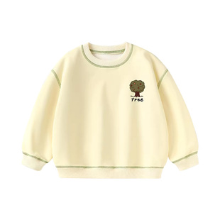 男童卫衣春季薄款男孩圆领长袖上衣儿童宽松外套女宝户外春装衣服