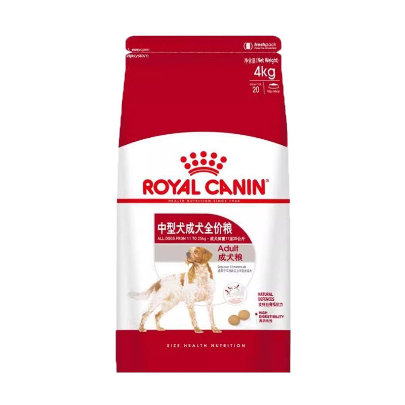 皇家中型犬专用成犬粮4kg