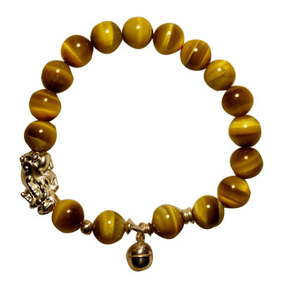 黄金虎眼男女士送礼情侣貔貅手链