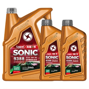 龙蟠1号SONIC9388 5W30 SP/C3全合成机油6L汽车润滑油国六正品