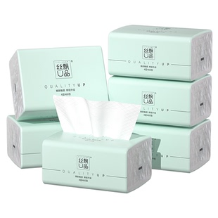 丝飘抽纸医护级认证加厚四层抽取式可湿水家用实惠装卫生纸面巾纸