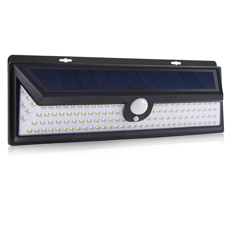 跨境爆款118LED人体感应照明灯花园庭院灯长壁灯户外太阳能太阳能