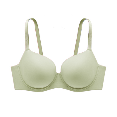 遐【小青提】无痕内衣女薄款新光面上托微聚拢全罩杯大胸显小文胸