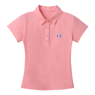 新款半袖t恤女士polo衫有领夏装运动休闲工作服翻领短袖上衣修身T