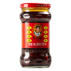老干妈油辣椒风味豆豉280g贵州特产油制酱料拌饭拌面陶华碧辣椒酱