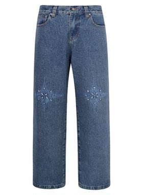 BIRTH OF ROYAL CHILD.BORC 【檀健次同款】光芒满钻牛仔裤14oz