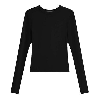 修身休闲款长袖圆领打底衫针织