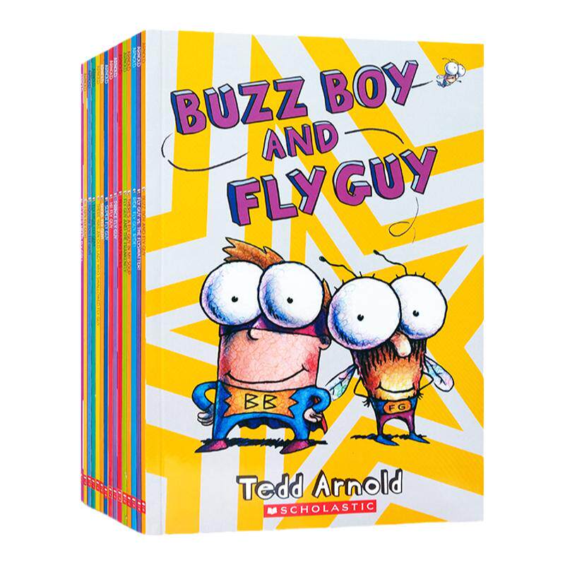 送音频学乐hi Fly Guy And Buzz苍蝇小子全套15/20册爆笑桥梁书Presents全彩漫画英语章节Meets/Shoo/High/Girl幽默英文原版flyguy