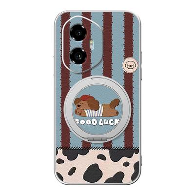 秋冬新款适用荣耀400pro手机壳荣耀300/200/100保护套90GT磁吸支架70外壳60se卡通50可爱华为HONOR80条纹小狗