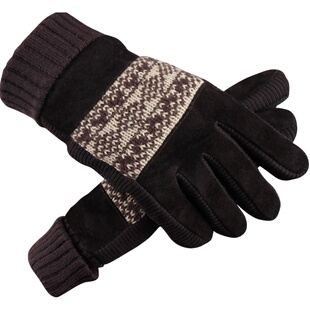 加绒皮手套男冬加厚防寒保暖男士棉手套冬季真皮手套骑车秋冬防风