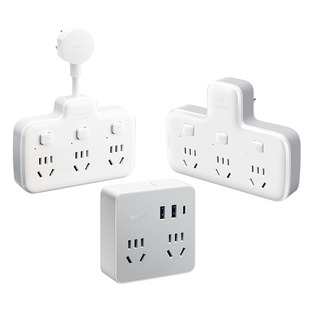 公牛插头拓展器插座转换器无线插排插多孔多功能扩展快充一转二三