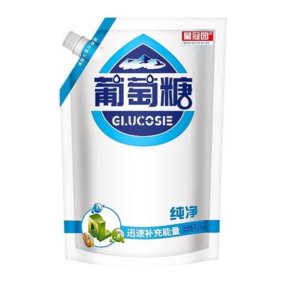 葡萄糖螺旋盖袋装幼儿青少年老人孕妇冲饮品葡萄糖粉补充糖分418g