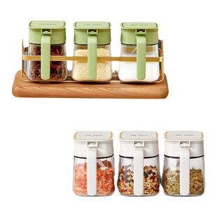 双枪调料罐套装组合厨房家用盐罐糖罐调味瓶罐调料瓶收纳盒调料盒