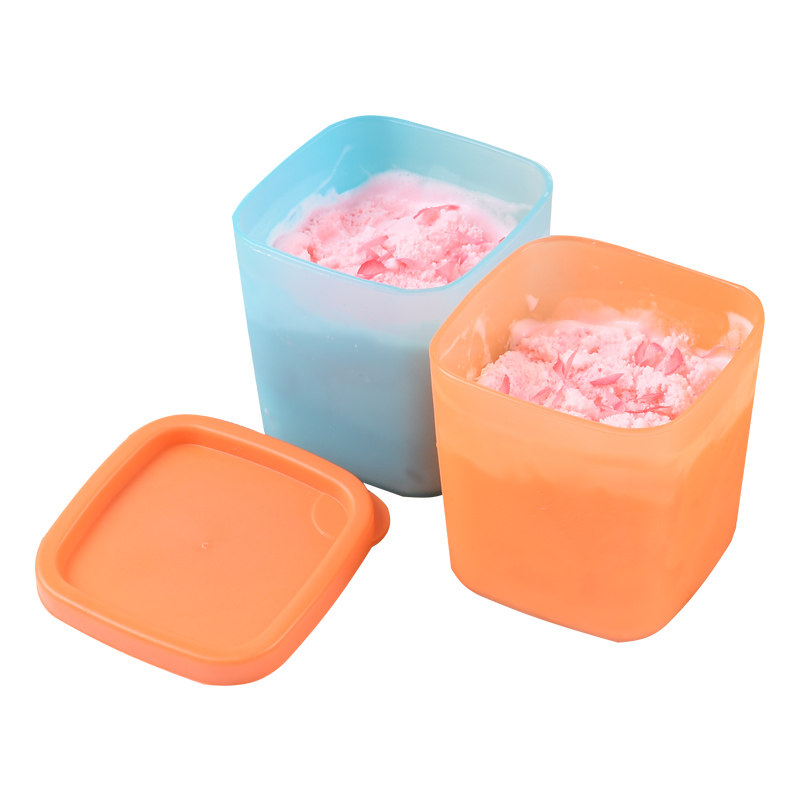 冰淇淋盒子带盖餐用级自制冰激凌盒家用制作冷饮盒雪糕模具可冷冻