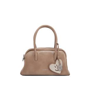 拉菲斯汀嘟嘟包2026新款保龄球棕色包包单肩斜挎包女手提波士顿包