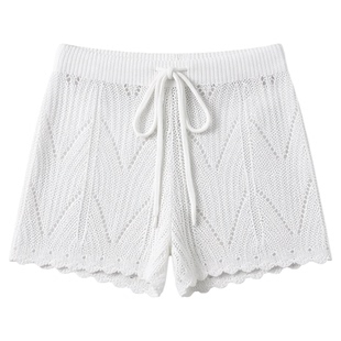 针织镂空沙滩比基尼 短裤Sexy knit cut-out beach bikini shorts